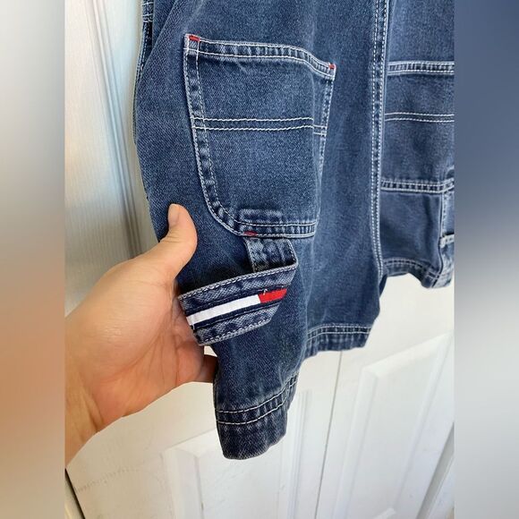 Y2K/ 90s Beyonce Tyra Banks Tommy Hilfiger Jean Overalls - Picture 10 of 11